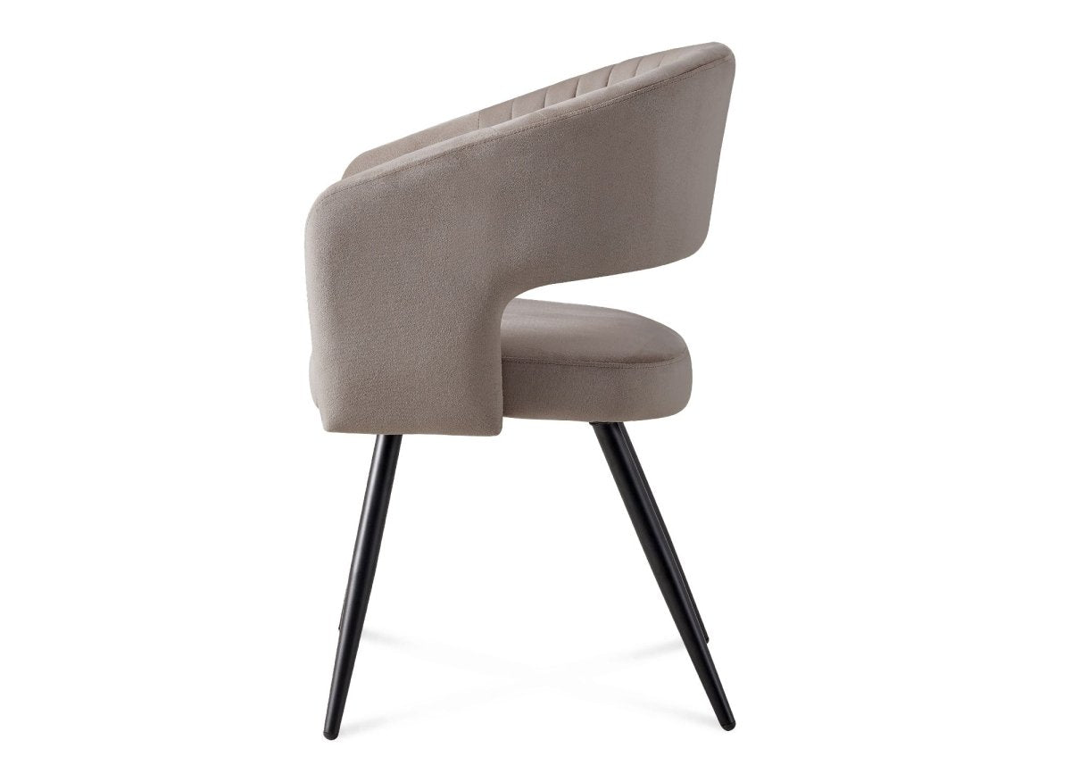 Lot de 2 chaises design en velours beige GLORIA - DécoInParis