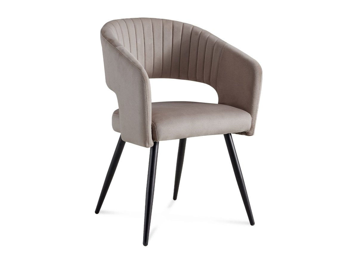 Lot de 2 chaises design en velours beige GLORIA - DécoInParis