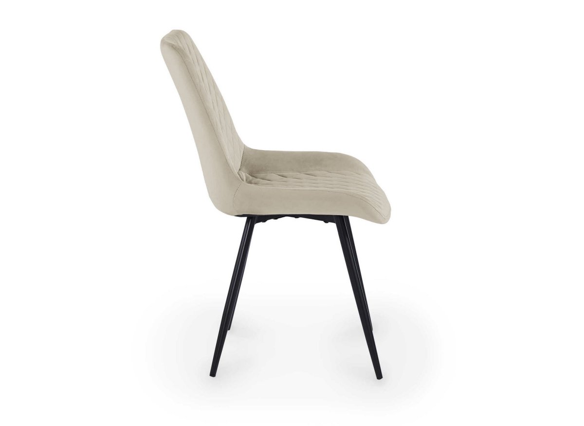 Lot de 2 chaises design en velours beige YOLA - DécoInParis