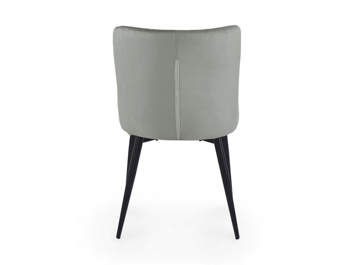 Lot de 2 chaises design en velours gris JENNY - DécoInParis