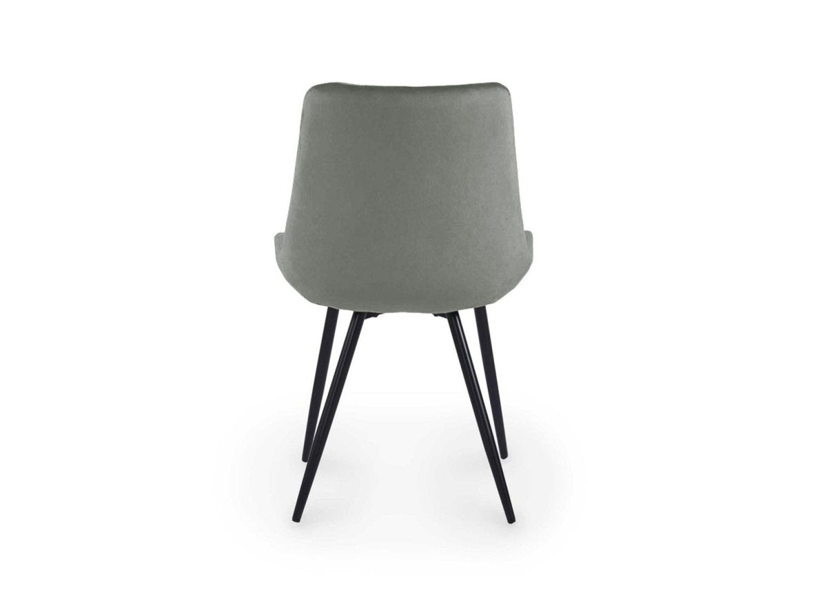 Lot de 2 chaises design en velours gris YOLA - DécoInParis