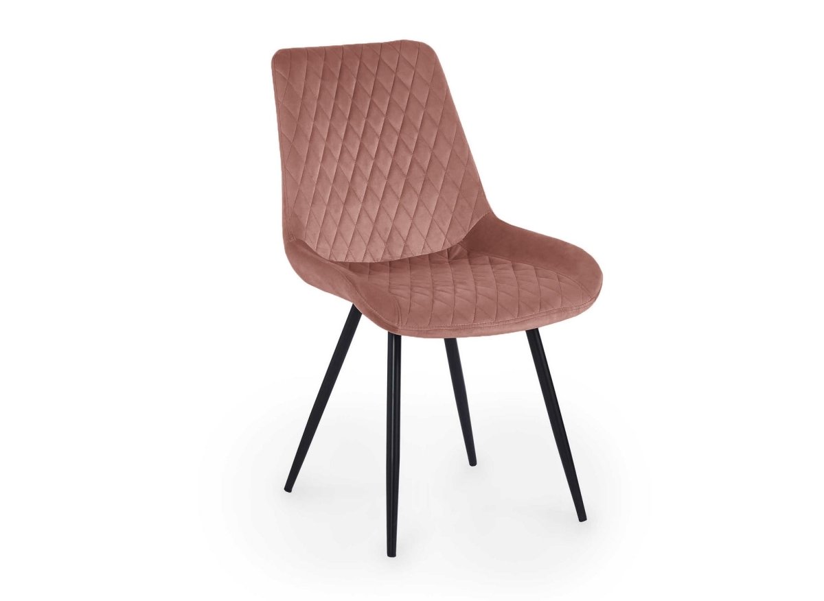 Lot de 2 chaises design en velours rose YOLA - DécoInParis