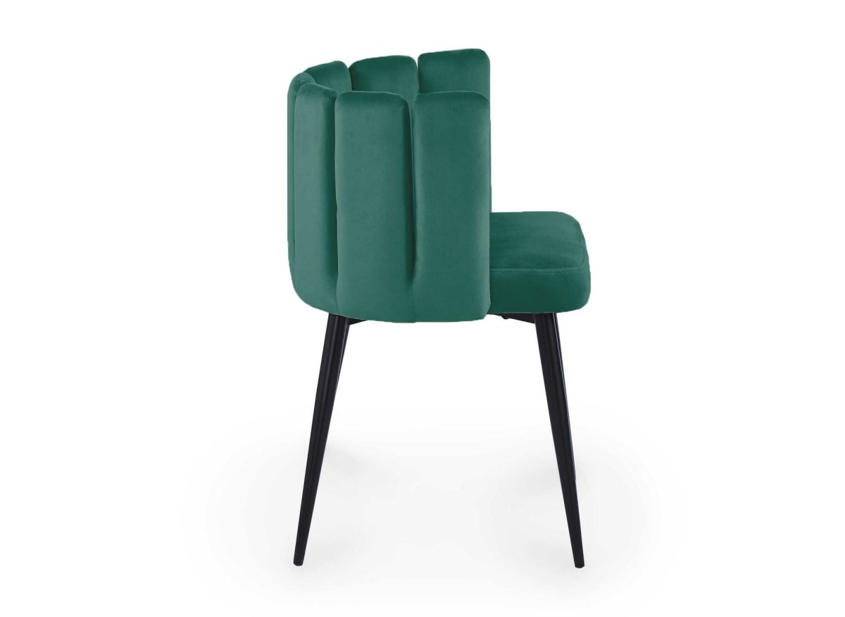 Lot de 2 chaises design en velours vert DEBBY - DécoInParis
