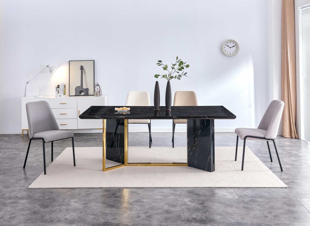 Lot de 2 chaises en tissu beige APRIL - DécoInParis