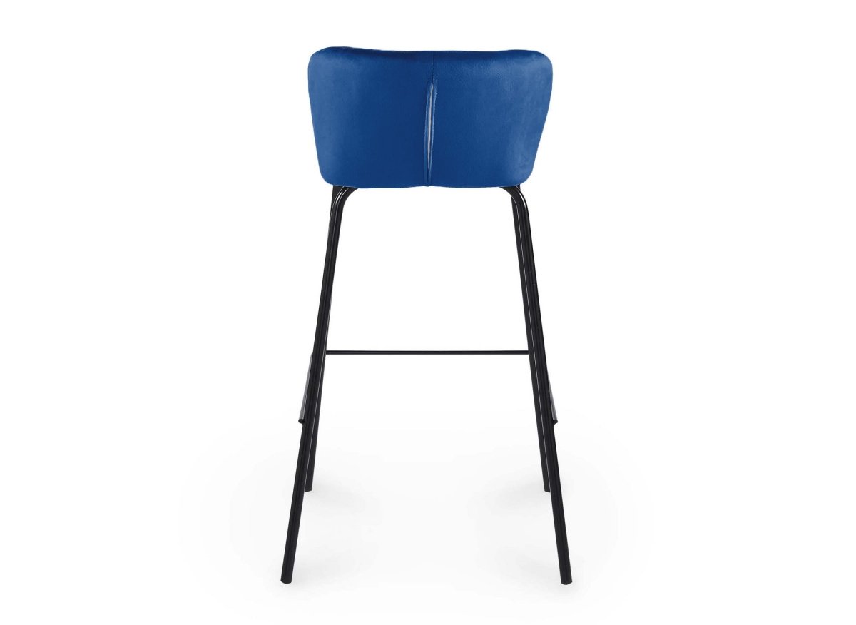Lot de 2 tabourets de bar design en velours bleu BOSCO - DécoInParis