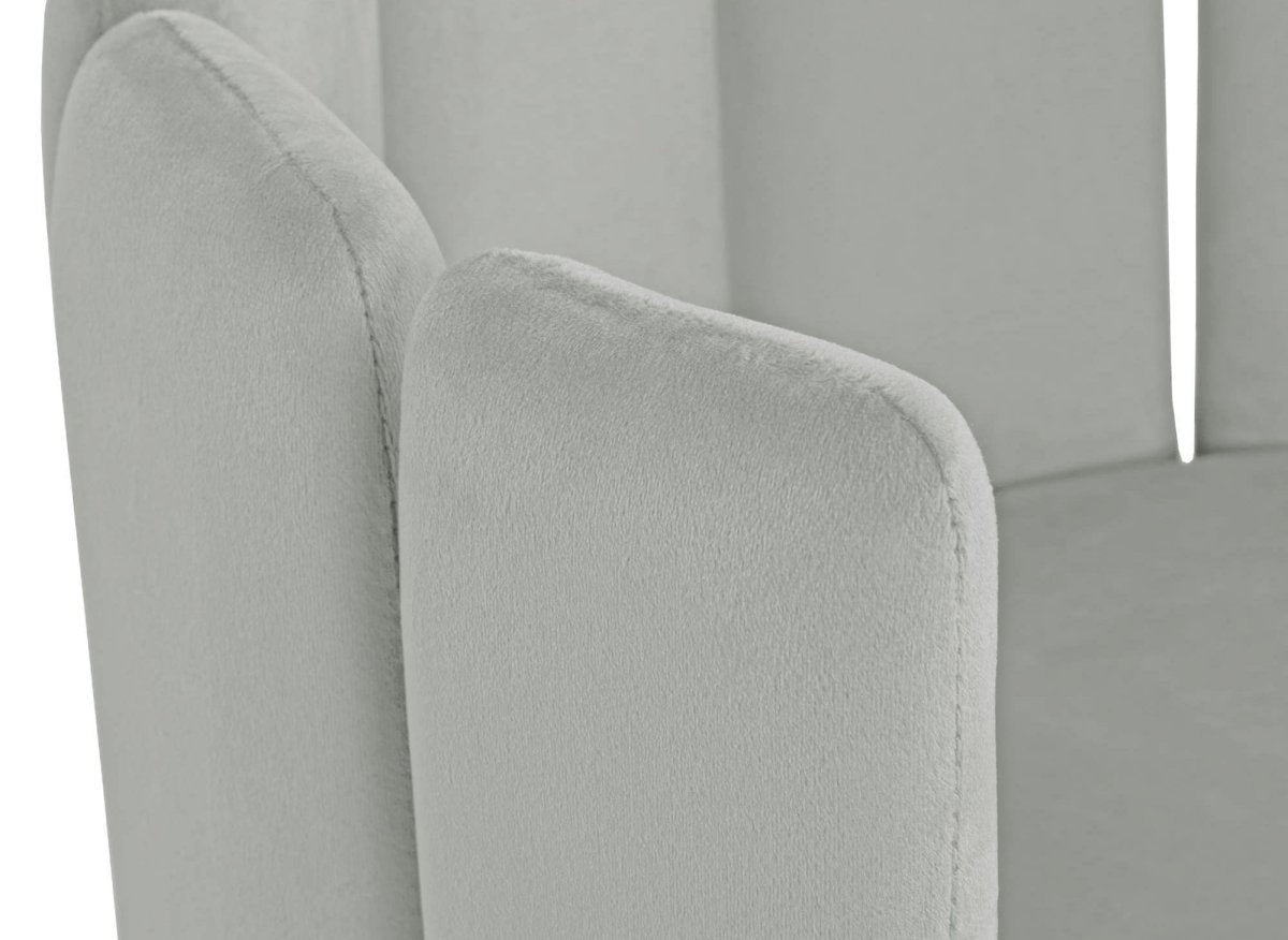 Lot de 2 tabourets de bar design en velours gris DEBBY - DécoInParis