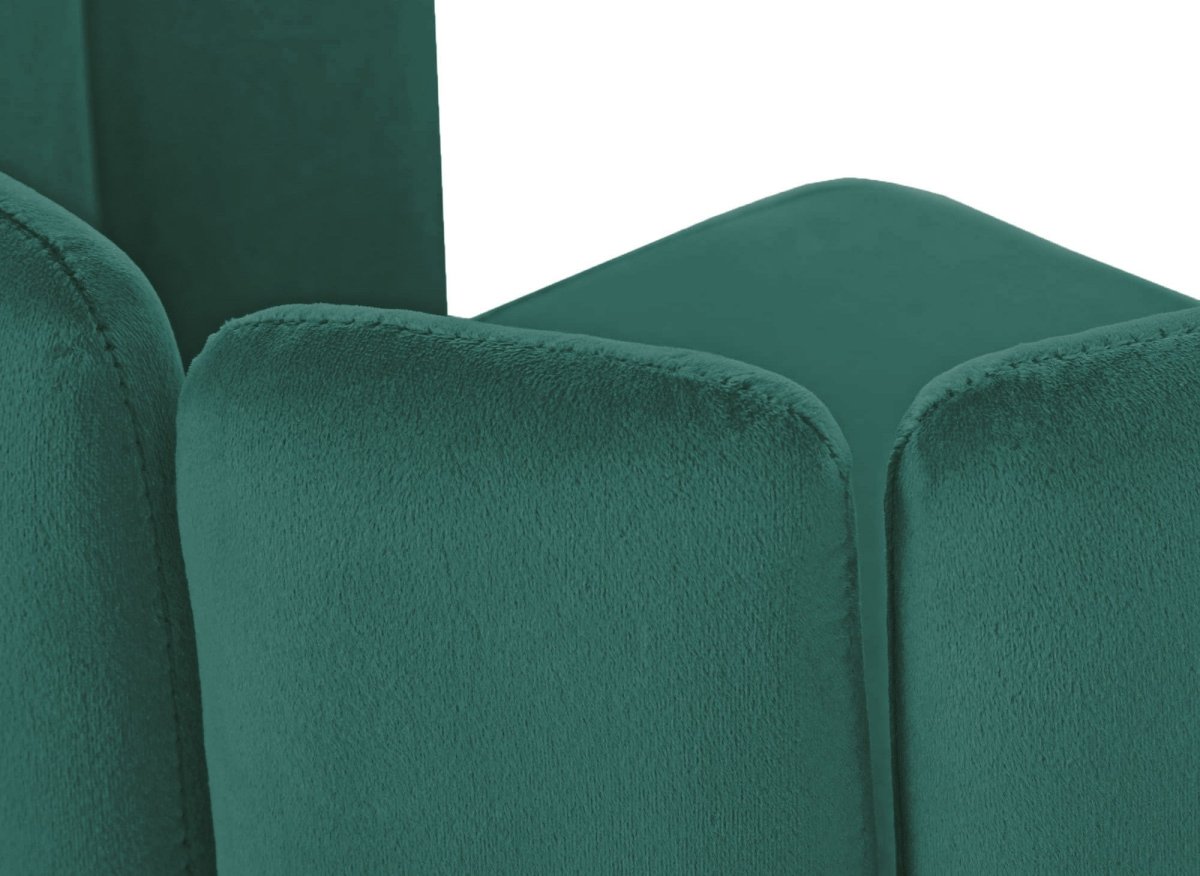 Lot de 2 tabourets de bar design en velours vert DEBBY - DécoInParis