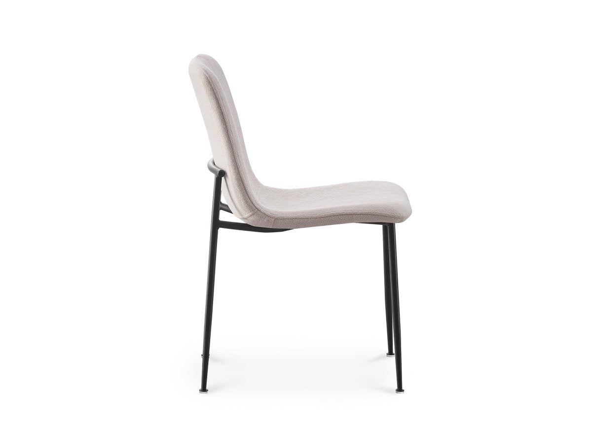 Lot de 4 chaises en tissu beige CHERYL - DécoInParis