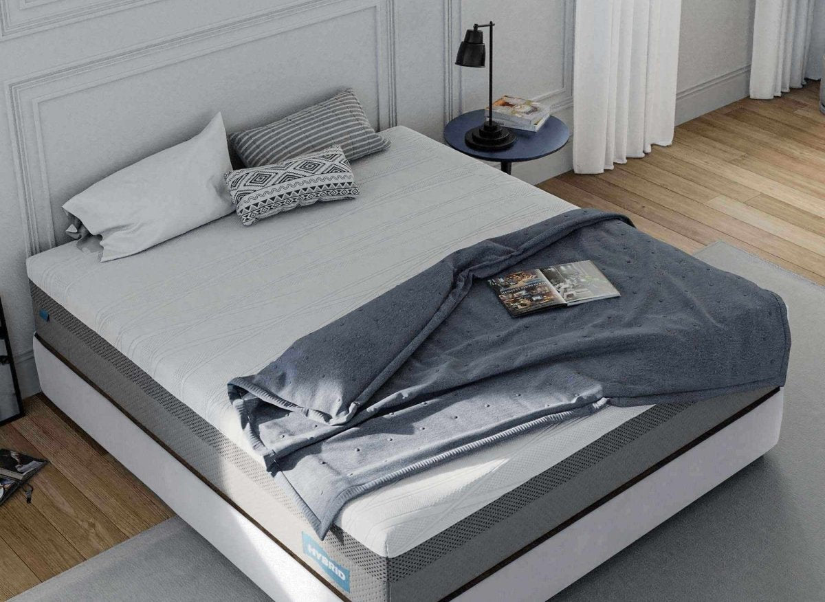 Matelas HYBRID 160 x 200 cm ressorts ensachés et mémoire de forme épaisseur 26 cm - DécoInParis