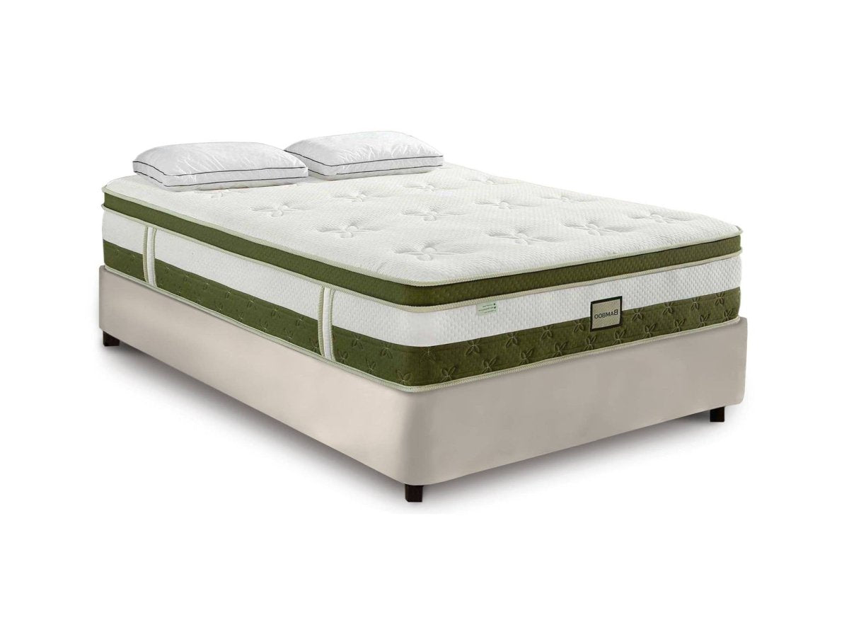 Matelas hybride BAMBOO 160 x 200 cm ressorts ensachés et mémoire de forme épaisseur 30 cm - DécoInParis