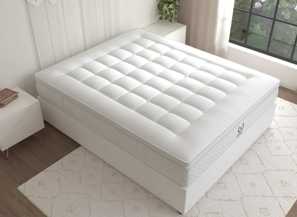 Matelas hybride mousse mémoire en gel et ressorts ensachés 160 x 200 cm épaisseur 31 cm SERENA - DécoInParis