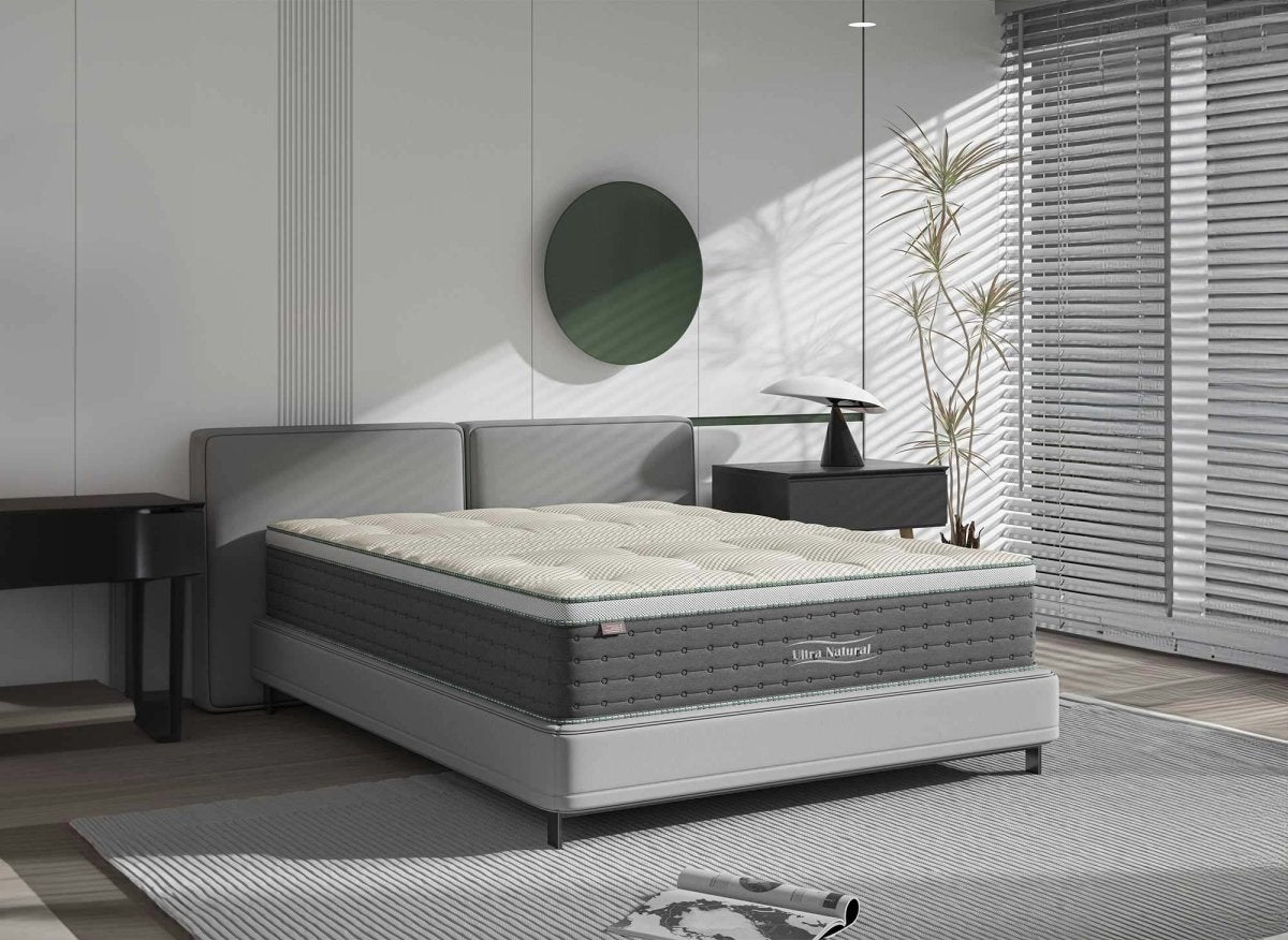 Matelas hybride NATURAL 140 x 190 cm ressorts ensachés et soie épaisseur 29 cm - DécoInParis
