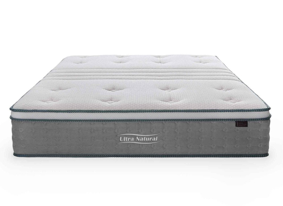 Matelas hybride NATURAL 140 x 190 cm ressorts ensachés et soie épaisseur 29 cm - DécoInParis