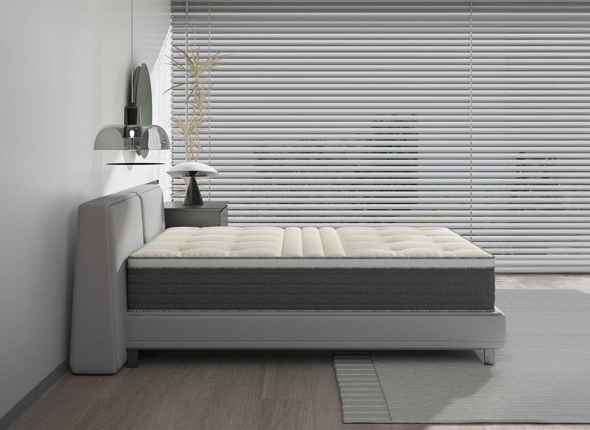 Matelas hybride NATURAL 180 x 200 cm ressorts ensachés et soie épaisseur 29 cm - DécoInParis