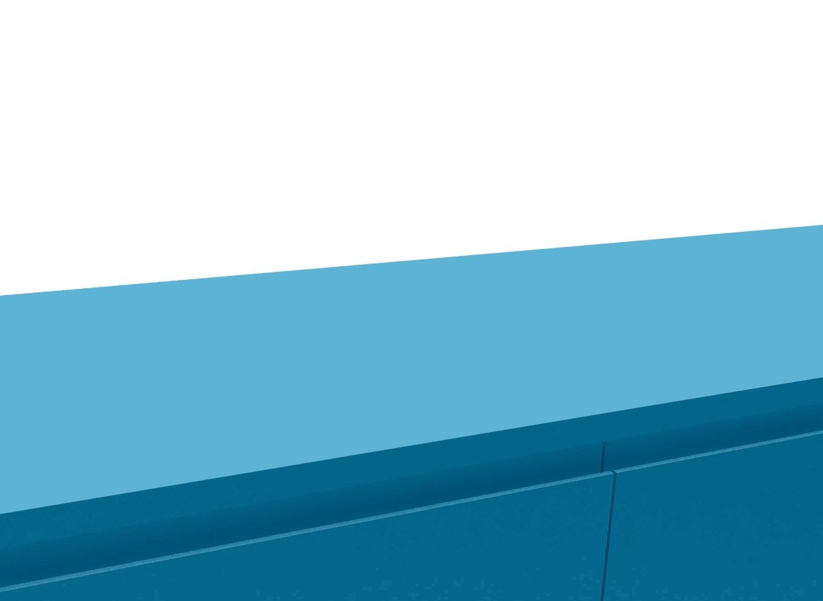 Meuble TV 1 tiroir 1 porte bleu canard DARINA - DécoInParis