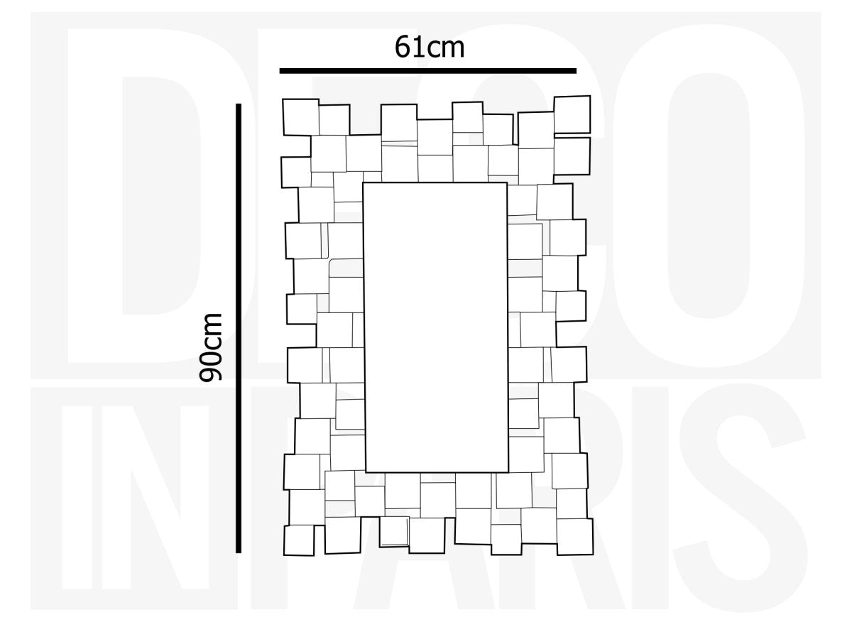 Miroir mural rectangulaire RANNA - DécoInParis