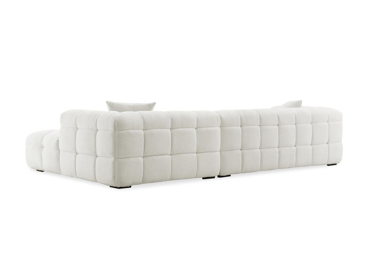 PIKKA TEST | Canapé d'angle effet peau de mouton blanc écru BELLA - Angle droit (Copie) - DécoInParis