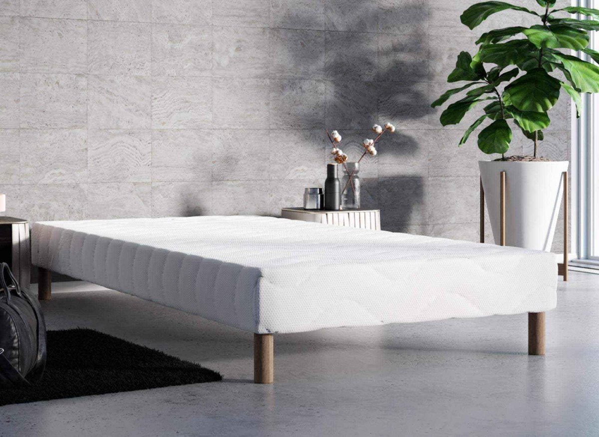 Sommier tapissier 70 x 190 cm + 4 pieds - DécoInParis