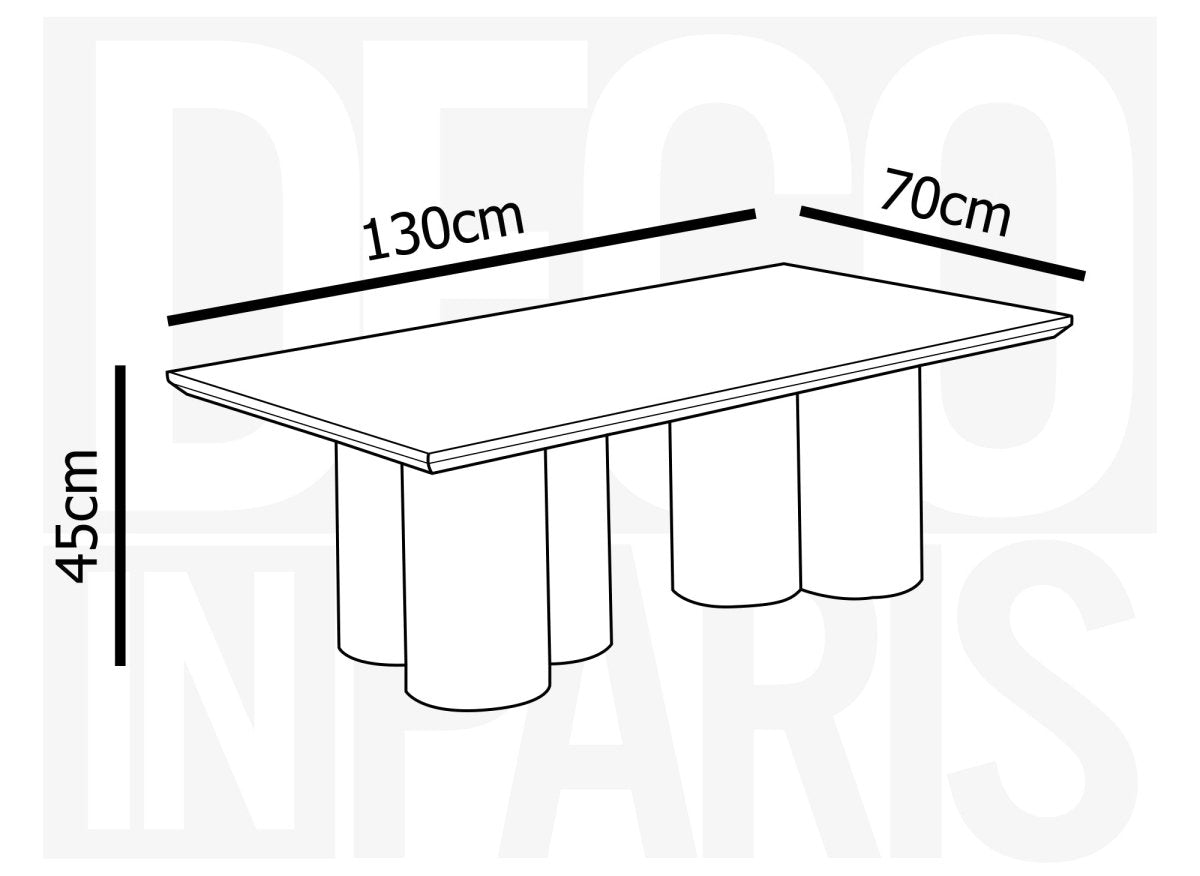 Table basse blanche pieds forme organique ROSALIA - DécoInParis