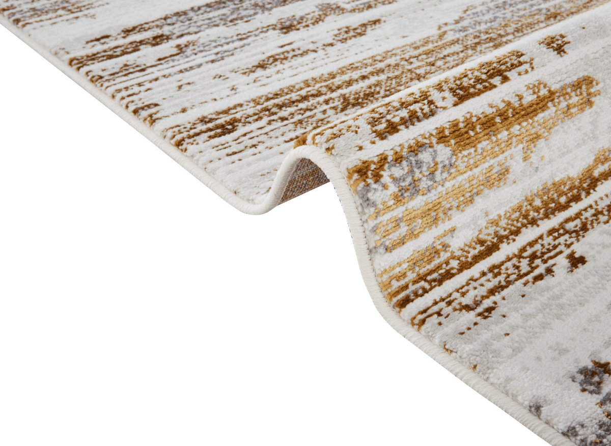 Tapis abstrait beige marron 200 x 290 cm PATINA - DécoInParis