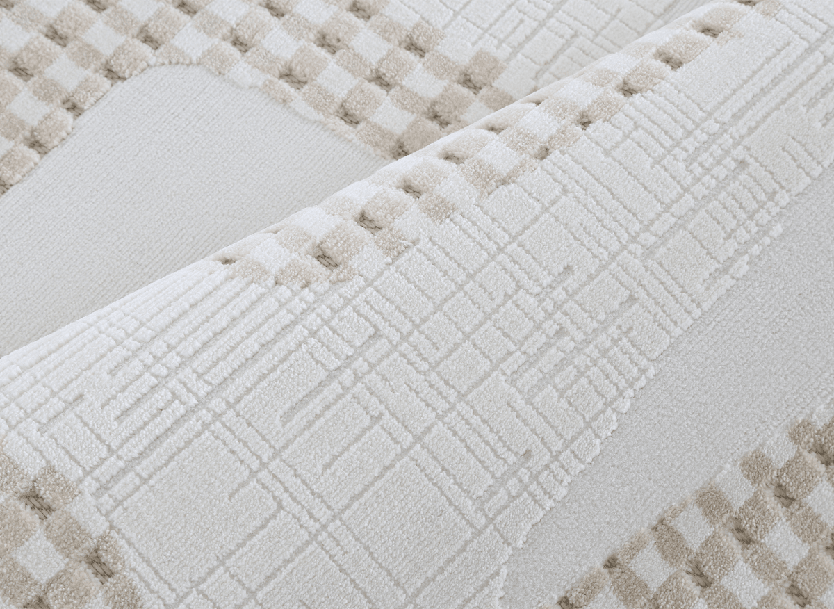 Tapis beige à motifs 160 x 230 cm BRUME - DécoInParis