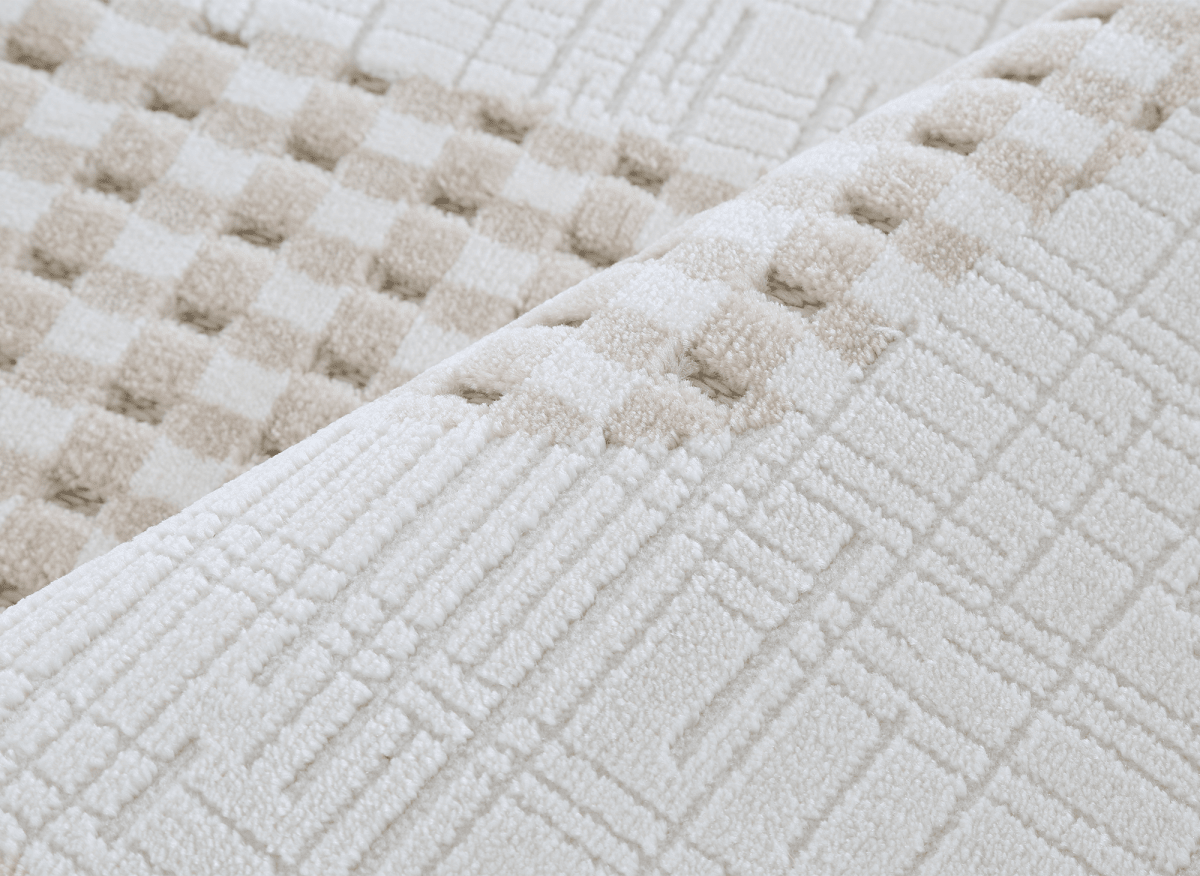 Tapis beige à motifs 160 x 230 cm BRUME - DécoInParis