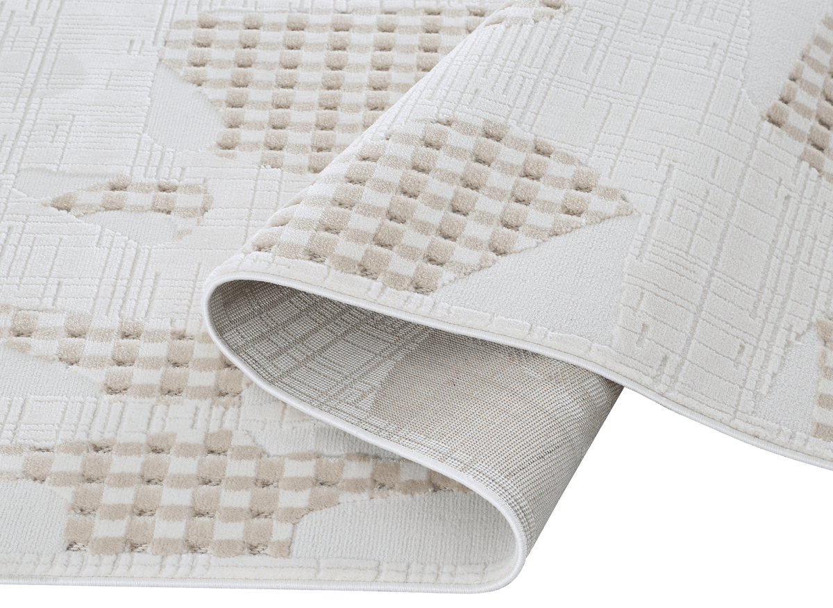 Tapis beige à motifs 200 x 290 cm BRUME - DécoInParis