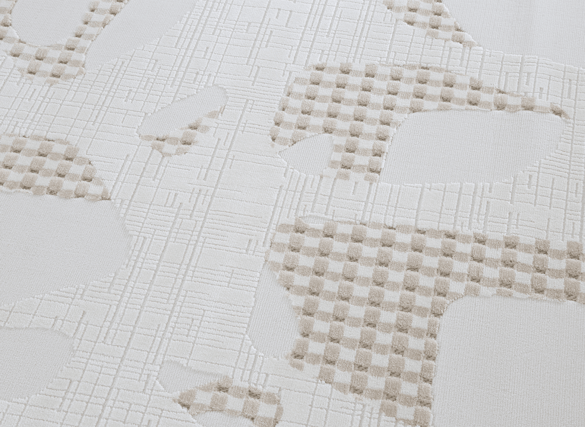 Tapis beige à motifs 200 x 290 cm BRUME - DécoInParis