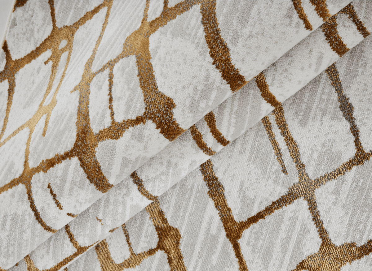 Tapis géométrique taupe et marron 160 x 230 cm LATTICE - DécoInParis