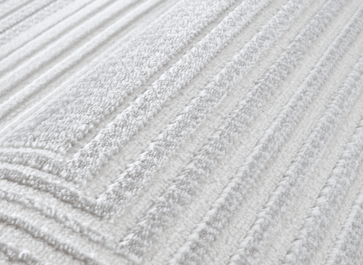 Tapis graphique art déco gris et blanc 200 x 290 cm HALL - DécoInParis