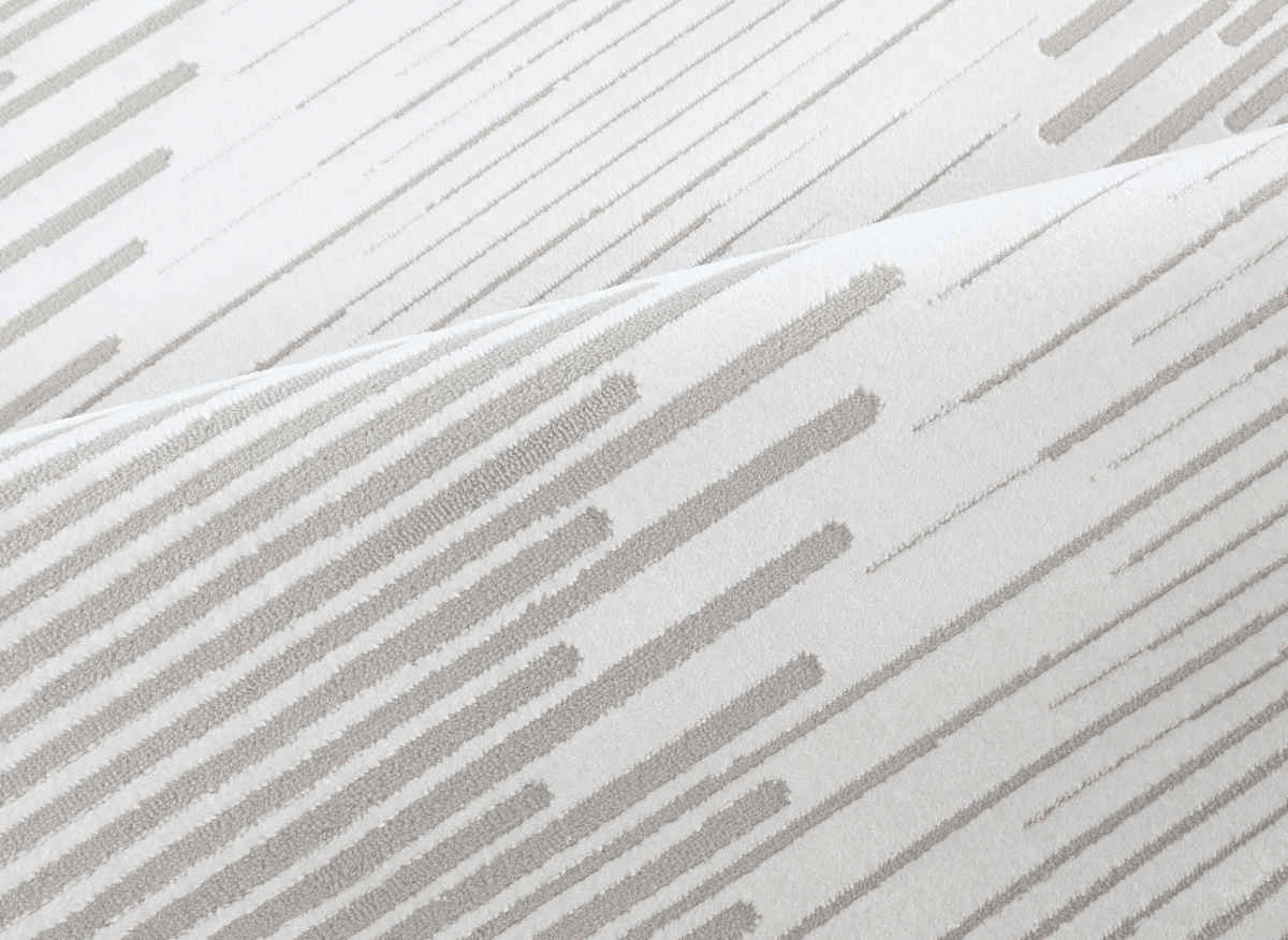 Tapis gris à lignes asymétriques 160 x 230 cm VENISE - DécoInParis