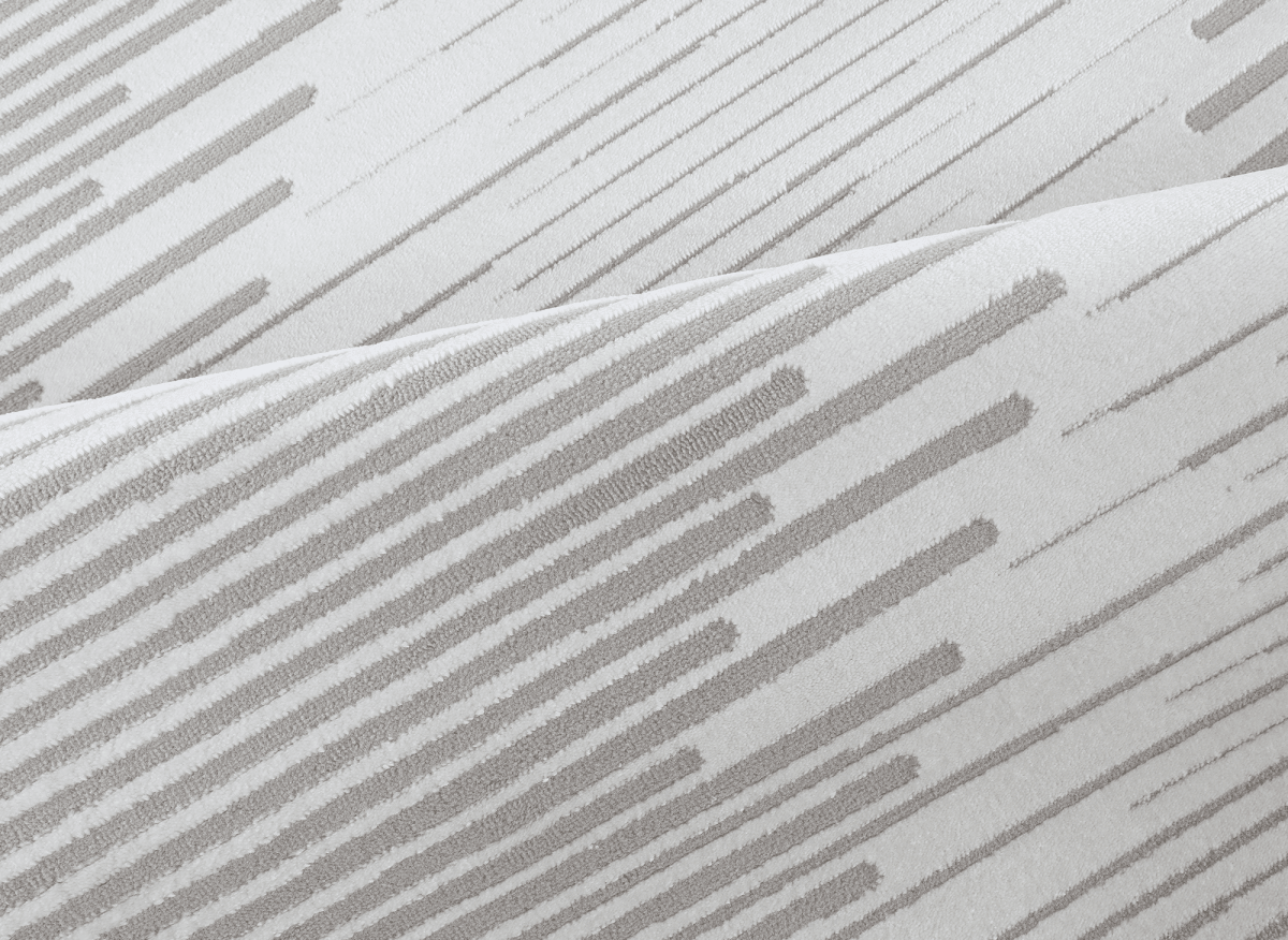 Tapis gris à lignes asymétriques 200 x 290 cm VENISE - DécoInParis