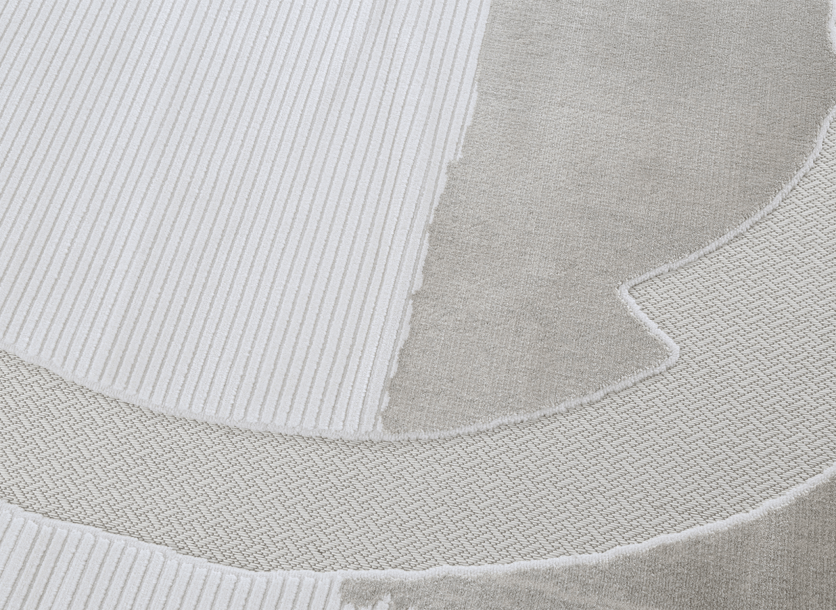 Tapis gris à motif circulaire 160 x 230 cm SYDNEY - DécoInParis