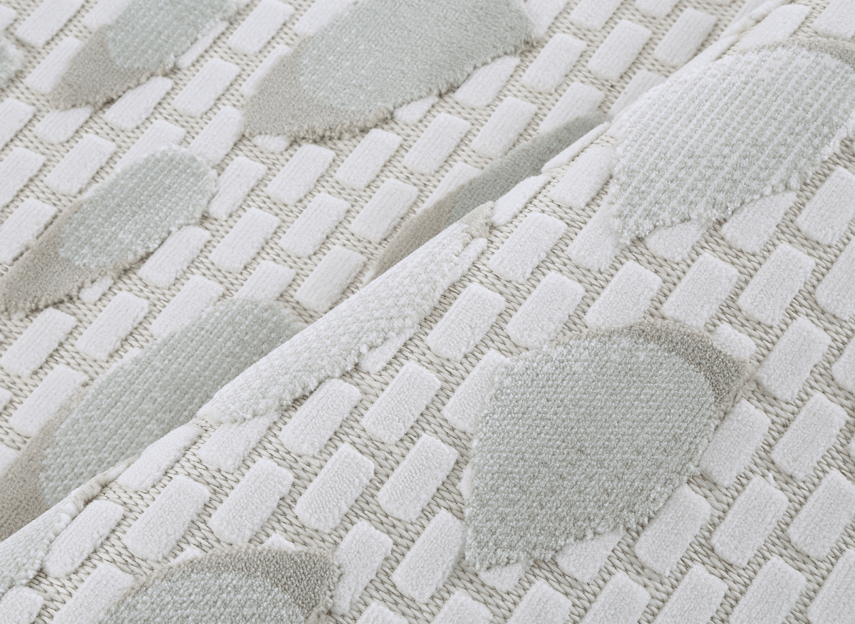 Tapis gris à motifs écailles 200 x 290 cm OLERA - DécoInParis