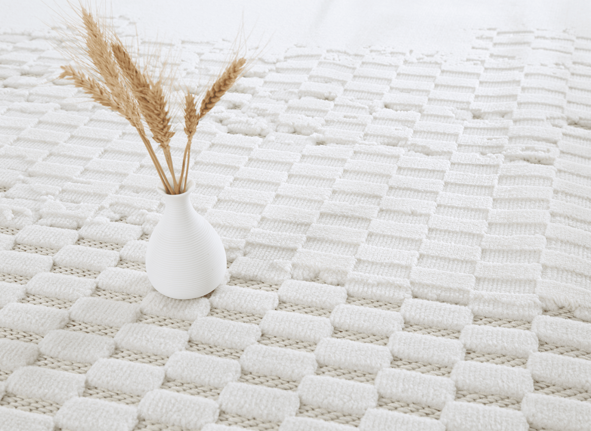 Tapis gris à motifs géométriques 200 x 290 cm VIENNE - DécoInParis