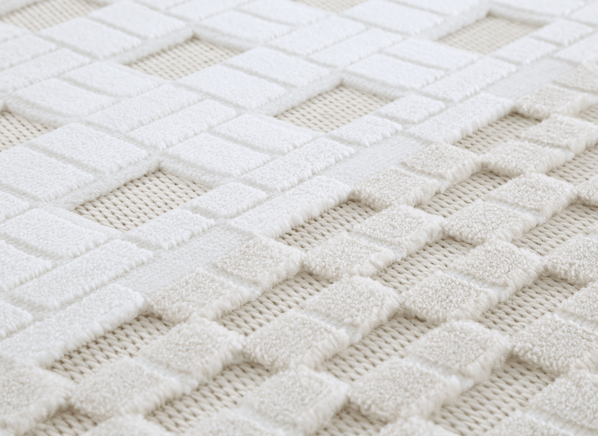 Tapis gris à motifs graphiques 200 x 290 cm ORCHIDÉE - DécoInParis