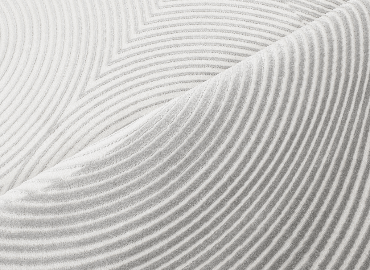 Tapis gris à motifs ronds 200 x 290 cm UTAH - DécoInParis