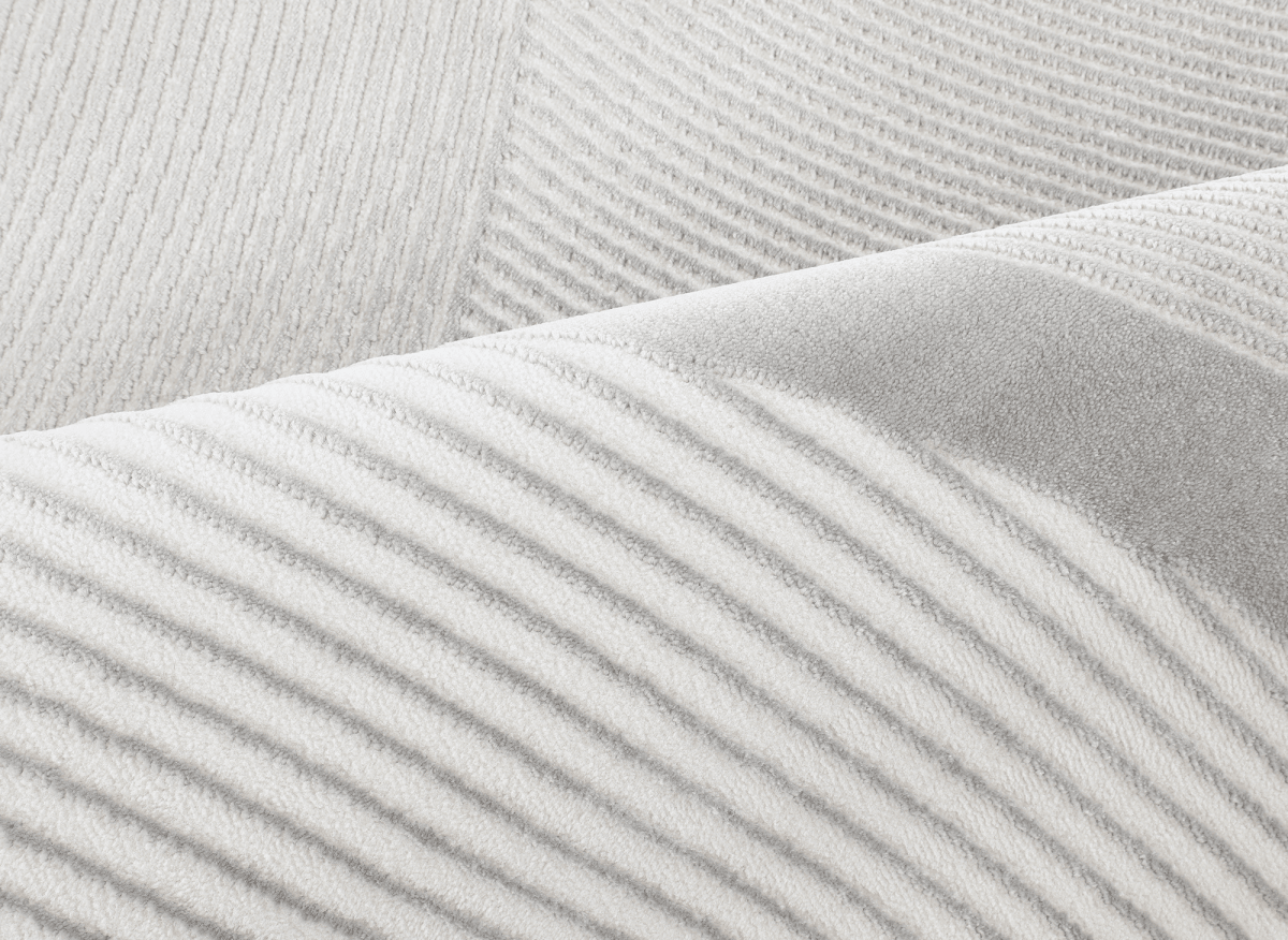 Tapis gris à motifs vague 200 x 290 cm KANSAS - DécoInParis