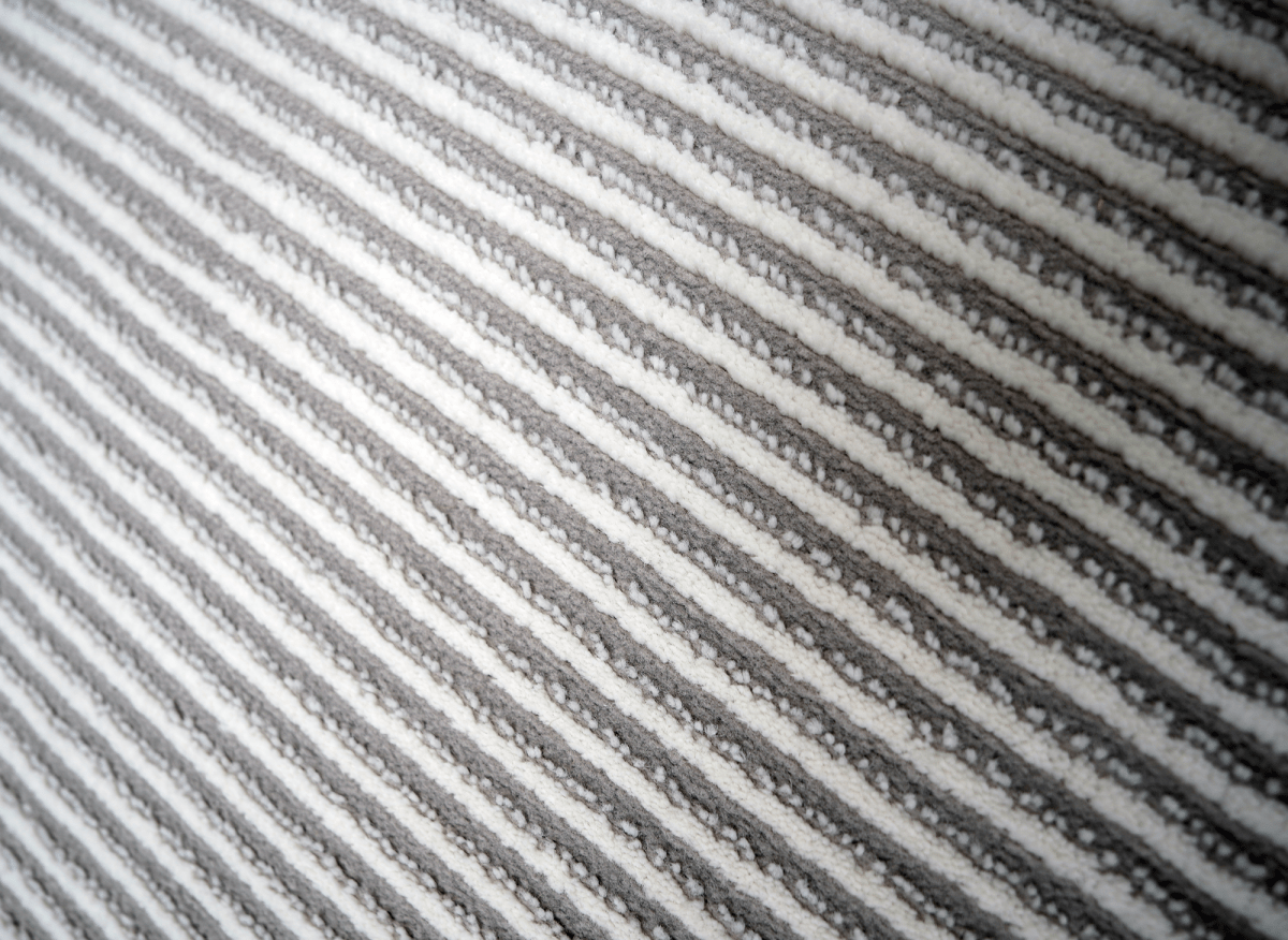 Tapis gris à rayures 200 x 290 cm CLEO - DécoInParis