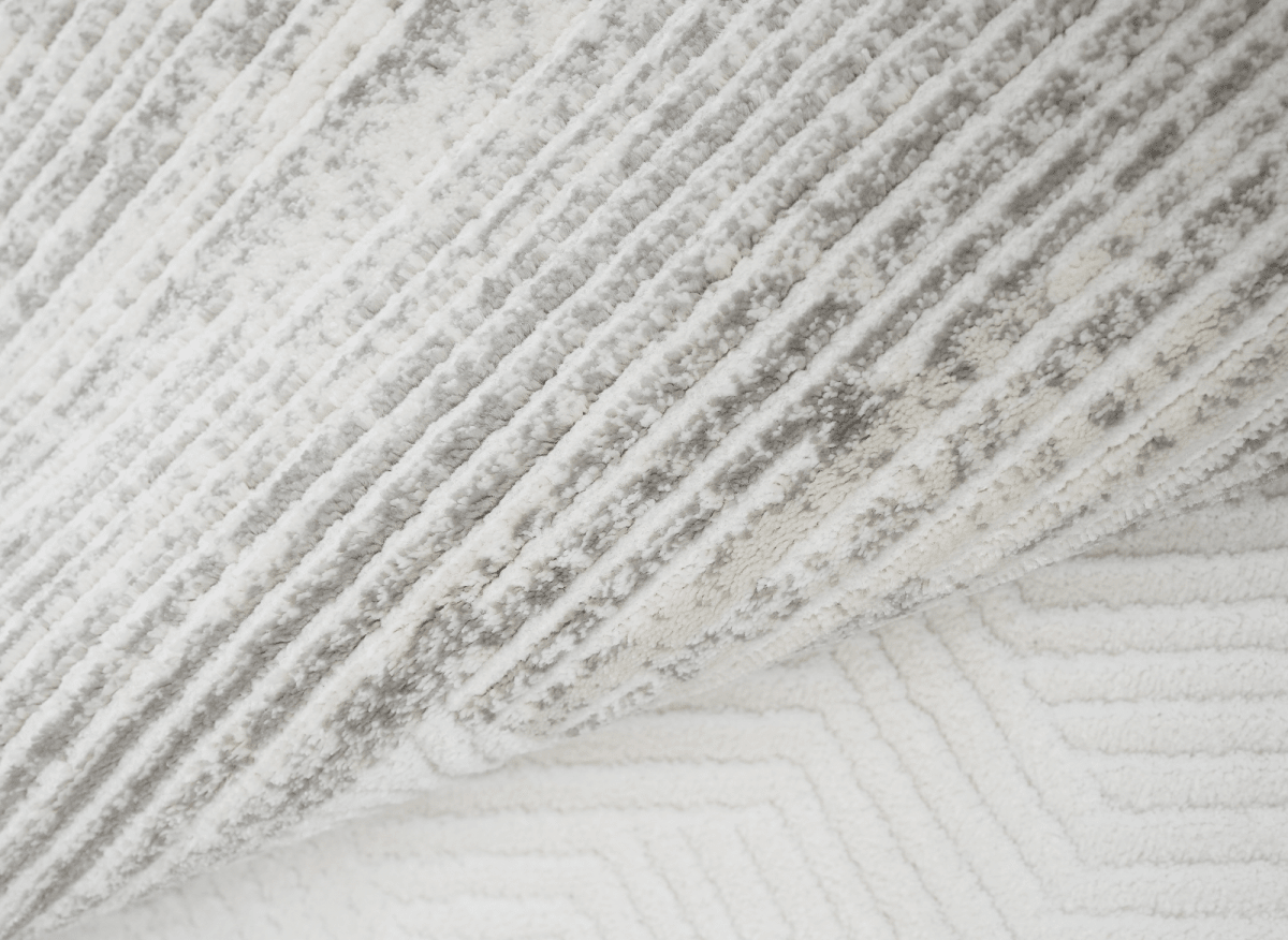 Tapis gris à tissu texturé 160 x 230 cm SOLIS - DécoInParis