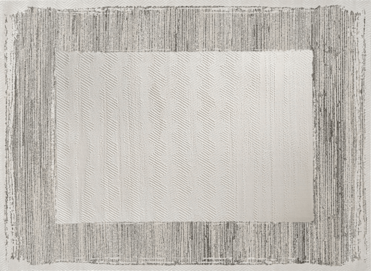 Tapis gris à tissu texturé 160 x 230 cm SOLIS - DécoInParis