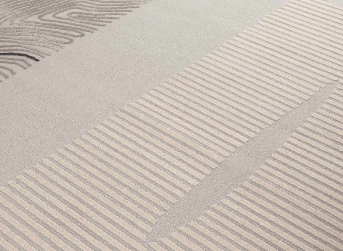 Tapis gris et beige à motifs 160 x 230 cm LYAH - DécoInParis