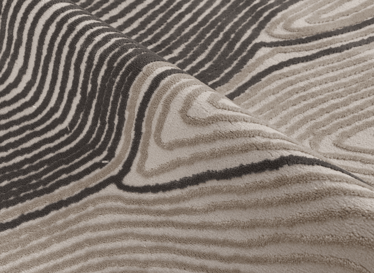 Tapis gris et beige à motifs 160 x 230 cm LYAH - DécoInParis