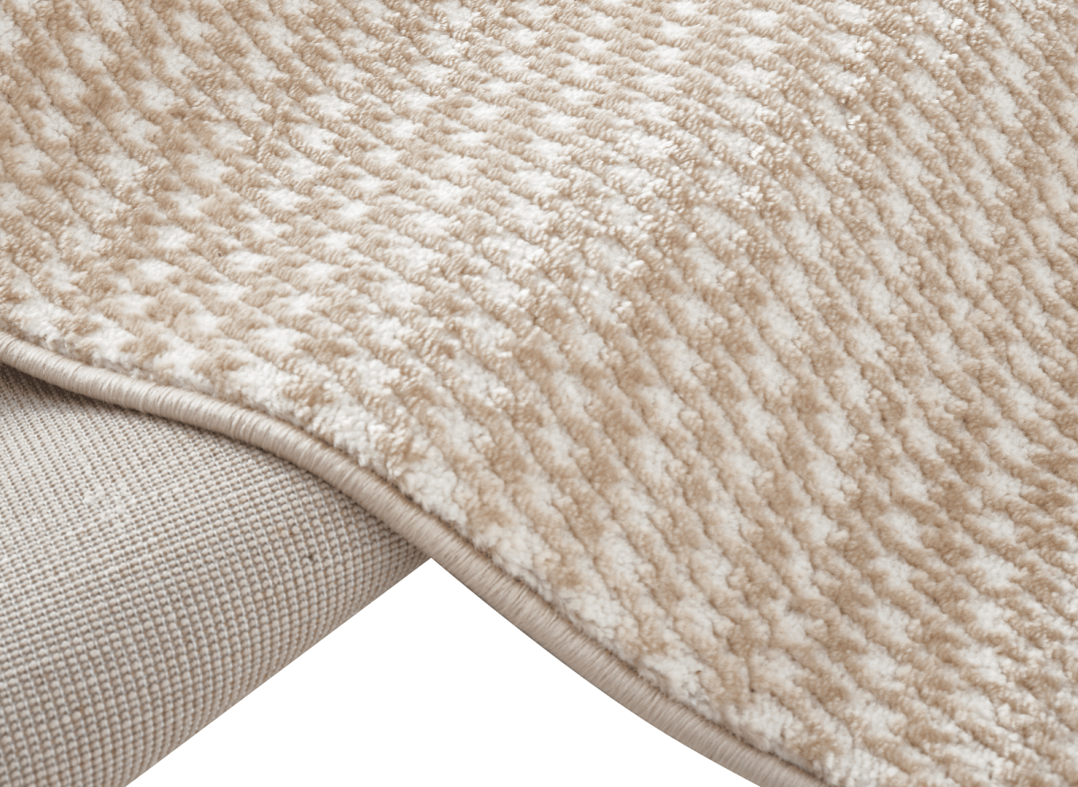 Tapis minimaliste beige et blanc 160 x 230 cm RIBBON - DécoInParis