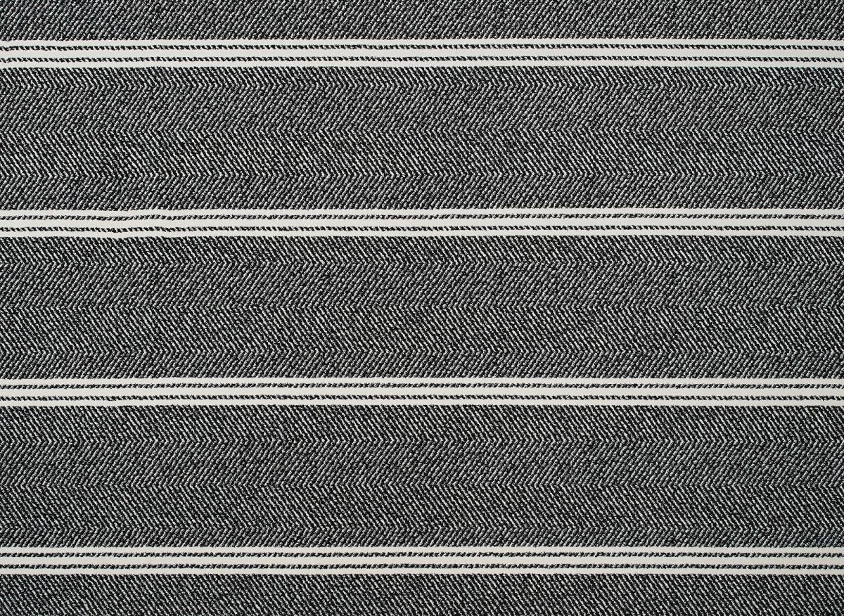 Tapis noir à motifs chevrons blancs 200 x 290 cm AIDA - DécoInParis