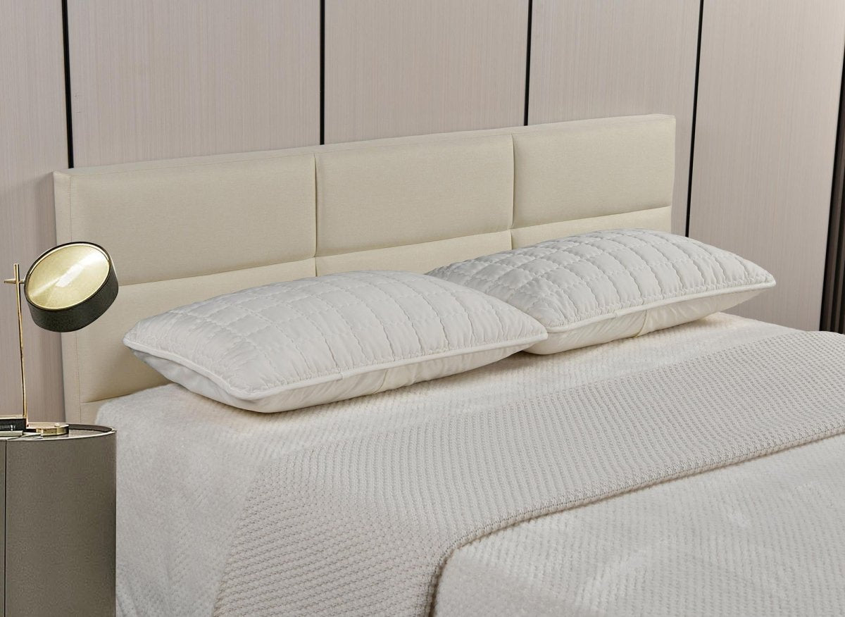 Tête de lit design en tissu beige 160 cm MATTY - DécoInParis