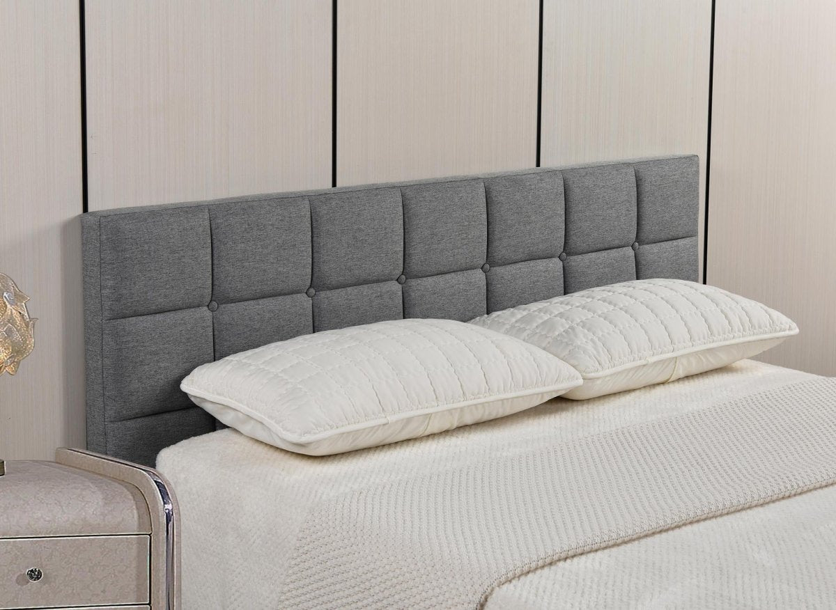 Tête de lit en tissu gris design 160 cm ALVERA - DécoInParis